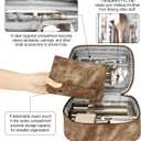 Makeup Bag, Portable Cosmetic Bag, Large Capacity Travel Makeup Case Organizer,Stylish Denim-Look Toiletry Bag for Women Girls With Handle and Removable Pouch (EXP 12/30/32)