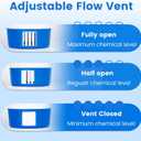 Pool Chlorine Floater for Pools Fits 3" Tablets,7" Diameter Chlorine Tablet Floater with Adjustable Flow Vents Balanced Chemical Dispenser for hot tub/SpaCollapsible