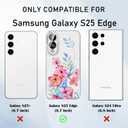 CameCosy Compatible for Samsung Galaxy S25 Edge Case, Pretty Wild Flowers Pattern Slim TPU Shockproof Transparent Protective Case Cover for Samsung Galaxy S25 Edge 6.6inch