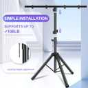 PPH-Sisy DJ Light Stand Heavy Duty Par Can Tripod T-Bar Stage Lights Stand Adjustable 39-100 Inch DJ Lighting Tripod Mount