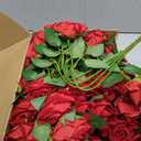 90 Pcs Red Velvet Rose Artificial Flowers, 51cm Silk Wedding Fake Silk Roses Florals for Centerpieces DIY Bouquet Party Arrangement Bridal Home Decor