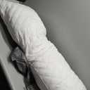 Oubonun Full Body Pillow for Sleeping-Adjustable Firm and Fluffy Body Pillows for Adults-Long and Large Pillow for Bed- 21"x54" (White-white Side)