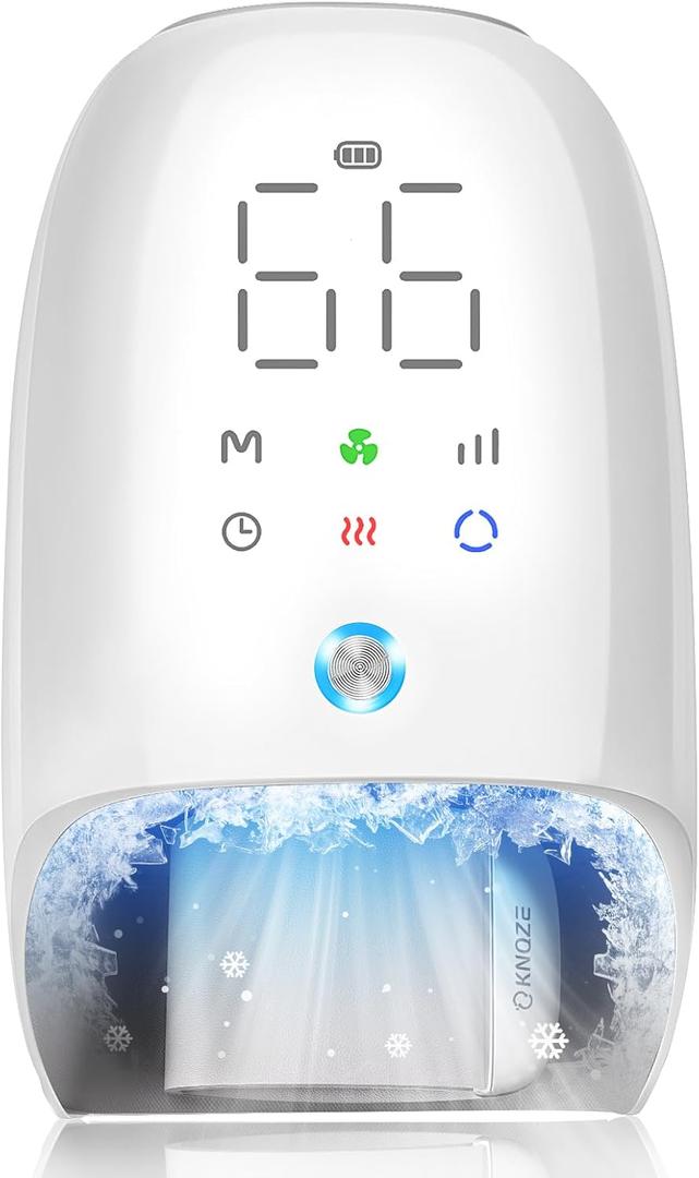 KNQZE Hand Massager with Heat and Compression,Touchscreen Massager with Roller Kneading for Wrist, Carpal Tunnel and Finger Numbness Relief, Mothers Day Gifts for Mom Women & Men (White)