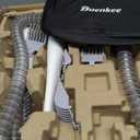 buenkee Dog Grooming Kit with Vacuum, 15000Pa Pet Hair Clipper and Shedding Brush, 50dB Low Noise, 2L Capacity, White