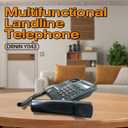 Ornin Y043 Corded Landline Telephone for Home, Caller ID/Call Waiting, Easy-to-Use, Speaker, Display, Desk Phone Only (Black)