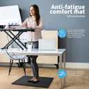 Art3d Anti Fatigue Mat - 1/2 Inch Cushioned Kitchen Mat -Comfort & Non Slip Cushion for Standing Desk, Office or Garage Floor (17.3"x28", Black)
