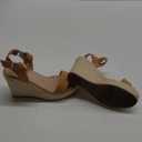Women's Platform Sandals Wedge Ankle Strap Open Toe Sandals (7.5, Khaki-1#)