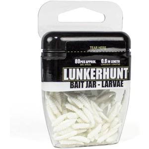 Lunkerhunt HLJ02 Larvae Bait Jar Fishing Lures, White
