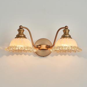 XIEDUN Vintage Vanity Light Brushed Brass 2 Light Vanity Lights for Bathroom Vanity Light Fixtures