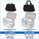 Flight Crew Lunch Bag with Trolley Sleeve, 10L Insulated Cooler