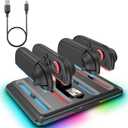 Charging Dock for Nintendo Switch 2 Controller, [4 Game Card Storage Slot] [RBG LED Indicators] 4 in 1 Magnetic Controller Fast Charger Station Dock for Nintendo Switch 2 Accessories