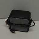 Amazon Basics Ceramic Portable Mini Space Heater for Office Desk, Indoor Use, Fast Heating, Energy Efficient, 500W, With Tip-Over Protection, Lightweight 1.4 lbs, Black, 5.87"D x 3.15"W x 5.95"H