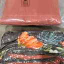 Joyreap 7 Piece Bed in a Bag King, Floral Comforter Sheet Set, Black n Orange Flowers Design, All Season Microfiber Bedding Comforter Set
