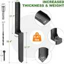 Fence Post Repair Kit, Heavy Duty One-Piece Steel Anchor & Stakes for Repair Broken Tilted Leaning Wood Posts, Rust-Proof Easy Installation, Upgraded 11-Gauge Thickness (4 Pack)