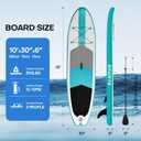 Panana Inflatable Stand Up Paddle Board 10'/10'8''x30''/32''x6'' iSUP Non-Slip Deck Paddleboard for Adults Beginners Youth, with Paddle Pump Fins Leash Backpack