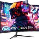 Z-Edge 27 inch Curved Gaming Monitor, QHD 1440P 165Hz 144Hz Curved 1500R Computer Monitor, MPRT 1ms Monitor Gaming, 16.7M Colors, UG27Q Frameless Bezel, 2X DP 1.4 Ports and 2X HDMI 2.0 Ports
