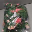 U'Artlines 3 Pack Artificial Pink Rose Vines Floral Garlands Total 19.5 Ft Fake Vine Silk Flower Garland for Indoor Outdoor Home Wedding Arch Garden Wall Decoration (Set of 3)