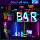 OJQ Light Up Letters LED Letter - Marquee Letters Party Decor House Decorations Music Sync Color Change Colorful - Christmas Birthday Gifts for Girl - Teen Girls Gifts Party Home Wall Decor