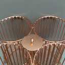 Rotating Pencil Holder, Rose Gold Wire Pen Holder , Spinning 4 Cup caddy Desk Organizer , Strong Metal Pen Organizer for School Stationary Home Office ( Rose Gold )