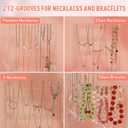 360 Rotating Earring Holder Organizer Stand,5 Tiers Acrylic Jewelry Organizers and Storage,Stud Earring Organizers and Storage,212 Holes and 212 Grooves for Earrings Necklaces chain bracelet