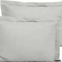 FLXXIE Microfiber Standard Pillow Shams Set of 2, Fade, Wrinkle and Shrinkage Resistant Soft Pillow Covers with Envelope Closure Euro Sham Covers (Light Grey, 20x26 Inches)