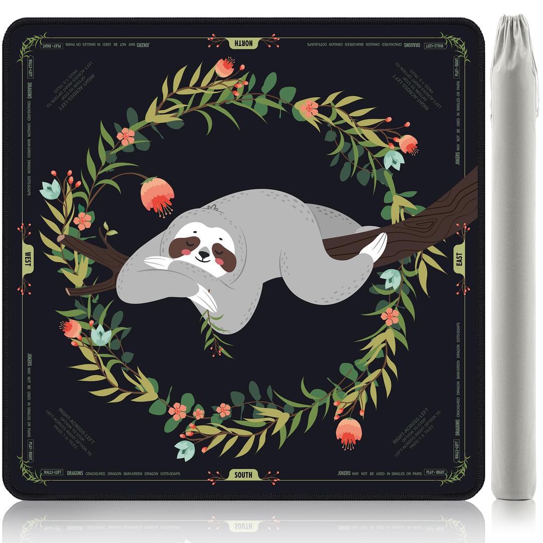 HUITLONG American Mahjong Mat 31.5"x31.5", 3mm Thick Non-Slip Rubber Mat