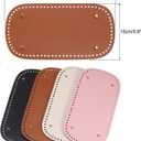 uxcell Leather Bag Bottom Shaper, 4Pcs DIY PU Purse Shaper Bag Bottom with Hole 11.8 x 5.9 Inch for Purse DIY Bag Making Accessories - Multicolor (Brown,Pink,Beige,Black)