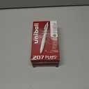 2 x Uniball Black Gel Pens, 207 Plus+ Retractable Gel Pens 12 Pack in Black with 0.7mm Medium Point Pen Tips - White Barrel