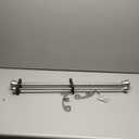 Brushed Nickel Double Curtain Rods, 28-48 Inch, Heavy Duty, Aluminum, High-Temperature Curing Coating