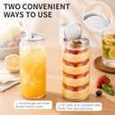 100-Pack Clear Plastic Cans with Easy-Peel Aluminum Lids, 16.9 oz (500 ml), Large