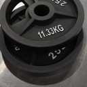 Fitvids 2-Inch Olympic and 1-Inch Standard Cast Iron Weight Plate for Strength Training & Weightlifting, Multiple Weights 25LB Each