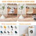Bifaunvogel Shell Chair Covers Velvet Mid Century Modern Dining Chair Covers Stertch Dining Room Shell Side Chair Slipcovers Lounge Armless Chairs Covers for Kitchen Dining Room Set of 4 Beige