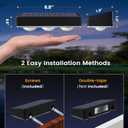 JOFIOS Solar Fence Lights Outdoor,1300mAh,Warm/Natural/Cool White,IP65 Waterproof,6 inch Fence Lights Solar Powered,Solar Lighting for Deck, Backyard, Railing(8Pack Black)