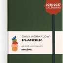 Anecdote Daily Planner w/ 2026-2027 Calendar | Start Anytime 26 Weeks Undated | 1 Page per Day | 8.5" x 5.2" | Hardcover To-Do List Organizer, Plan Your Success, Achieve Productivity Goals (Evergreen)