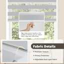 SEEYE Cordless Zebra Blinds for Window, French Door Blinds Free-Stop Roller Window Shades with Valance 29" W x 90" H, Light Filtering Window Treatment Sheer Blinds & Shades Easy to Install, Gray