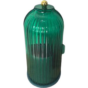 Makeup Brush Holder, Cosmetic Organizer, Rotating Storage Box, Display Case for Dressing Table, Green