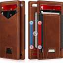Wallet for Men Slim Leather Wallets for 9-13 Cards, RFID Blocking Thin Card Holder Wallet with ID Window & Stretchable Cash Slot, Minimalist Bifold Small Wallet for Front Pocket, Birthday Gift for Men
