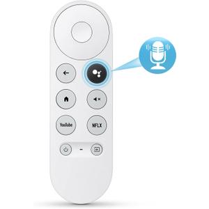 Replacement for Google-Chromecast-Remote, for Chromecast with Google TV Remote 4K/HD & Google TV Streamer 4K(Only for Snow Chromecast Google), White