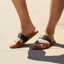 REEF Bliss Nights Eliana Slide Sandal (9, Black/Black)