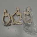 Sand Thinker Statues Home Decor, Set of 3 Pcs White Resin Trendy Abstract Art Sculpture Collectible Figurines Home Office Coffee Shops Desktop Decoration Aesthetic Ornaments