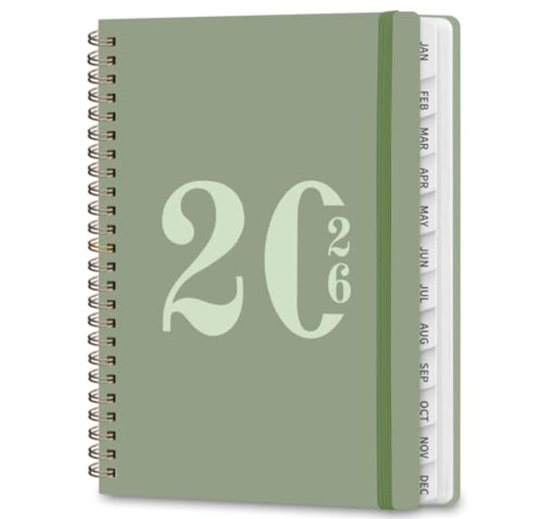 2 x 2026 Planner, Weekly and Monthly Calendar Agenda Book, Jan 2026 - Dec 2026, Hardcover Planning Academic Planner for Office School Supplies and Desk Accessories - A5 (6.3'' x 8.5'')