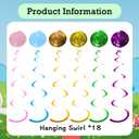 53 Pcs Easter Decorations for Home  Happy Easter, Easter Garland & Bunny Egg Hanging Swirls, Easter Hanging Decorations Indoor for Home Classroom School Easter Party Supplies