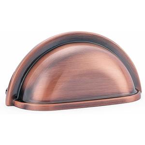HARPOON Kitchen Cabinet Pulls, 3" Inch Bin Cup Drawer Handles - 10 Pack of Kitchen Cabinet Hardware (Antique Copper)