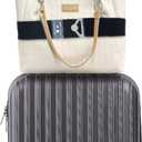 2-in-1 Travel Belt for Luggage, Luggage Straps for Add a Bag Adjustable Suitcase Straps with Alloy Buckle Elastic Bungees Belt Hands-Free for Airport, Personalized Travel Accessories (Black)