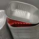 Aoriher 300 Pieces 10 oz Mini Cake Pans with Lids, Aluminum Foil Baking Cups, Square Disposable Cupcake Cups Baking Tins for Wedding Birthday Party Supplies(Silver)