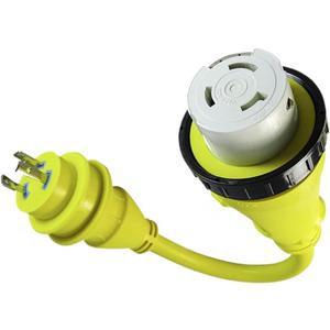 Marvine Cable Shore Power Adapter 30A L5-30P to 50A SS2-50R Dogbone 1.5Ft