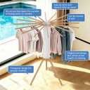Tripod Foldable Clothes Rack,Garment Rack Portable with Collapsible Design | Drying Rack Clothing with No-Tool Assembly, Freestanding Laundry Drying Rack, pace-Saving for Bedroom, Laundry Room,Balcony