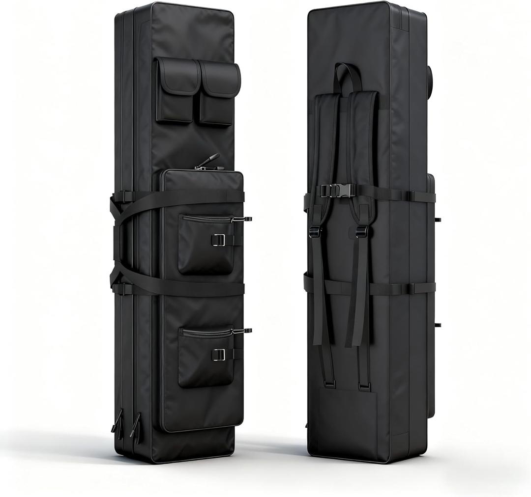 Fishing & Tactical Universal Bag - 600D Waterproof Oxford Fabric, Durable, Multi-Storage Pockets for Well-Protected Fishing Gear, Ideal Gift for Men (Black)