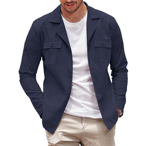 COOFANDY Men's Casual Shirt Jacket Long Sleeve Button Down Overshirt Lightweight Shacket with Pockets, S