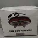 Heated Cat Bed for Small Size Cats, Heated Pet Bed with Timer & Temp Adjustable, Removable Waterproof Pet Heating Pad for Indoor, Gray Cozy Donut Electric Bed Heater Warmer for Kitten Cat (Large)